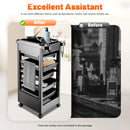 Salon Trolley Cart with Wheels 5 Drawers Salon Spa Styling Station Trolley Equipment Rolling Storage Tray Cart Organizer Cart