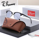 RBsunny Classic Polarized Sunglasses Men Women Retro Half Frame UV400 Glasses Male Popular Anti-glare Travel Driving Eyewear