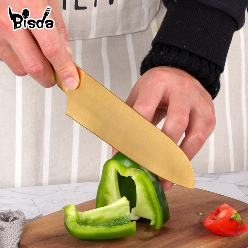 Santoku Sharp Cleaver Stainless Steel Chef Knives Fruit Paring Knives Meat Fish Fillet Knife Kitchen Utensil