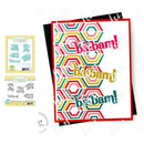 Father's Day Theme Metal Cut Dies Hexagon Layering Stencils Fish Hook Line Sinker Clear Stamps Diy Holiday Cards Decor Scrapbook