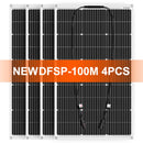 DOKIO 18V 100W/200W/400W Flexible Solar Panels Waterproof Monocrystalline Solar Panel Camping RV Home Charge 12V