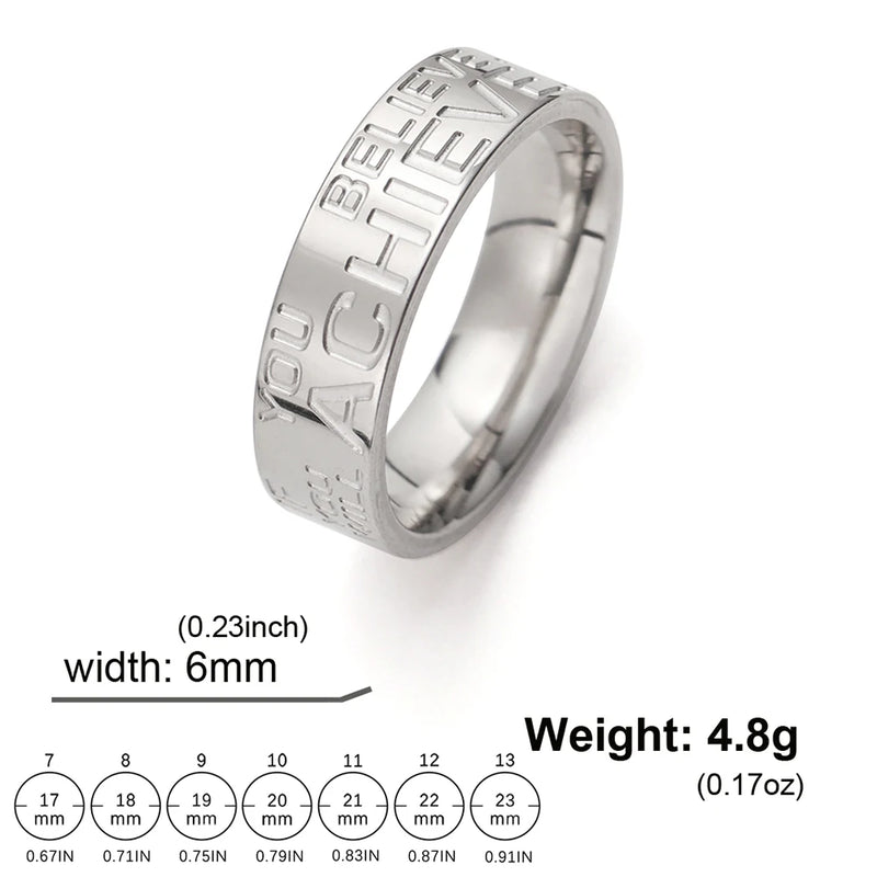 Jeshayuan Christmas Gift John 3:16 Ring For God So Love The World Bible Verse Ring Christian Jewelry Meaningful Gift