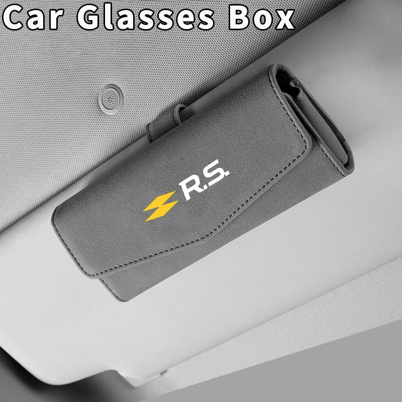 Car Glasses Case Sunglasses Storage Box Clip For Renault RS Line Clio Megane Logan Scenic Koleos Sandero Arkana Accessories