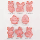 4/8pcs Easter Cookie Cutter Mold Easter Eggs Rabbit Chick Biscuit Fondant Mould For Easter Party Cake Decoration DIY Baking Tool