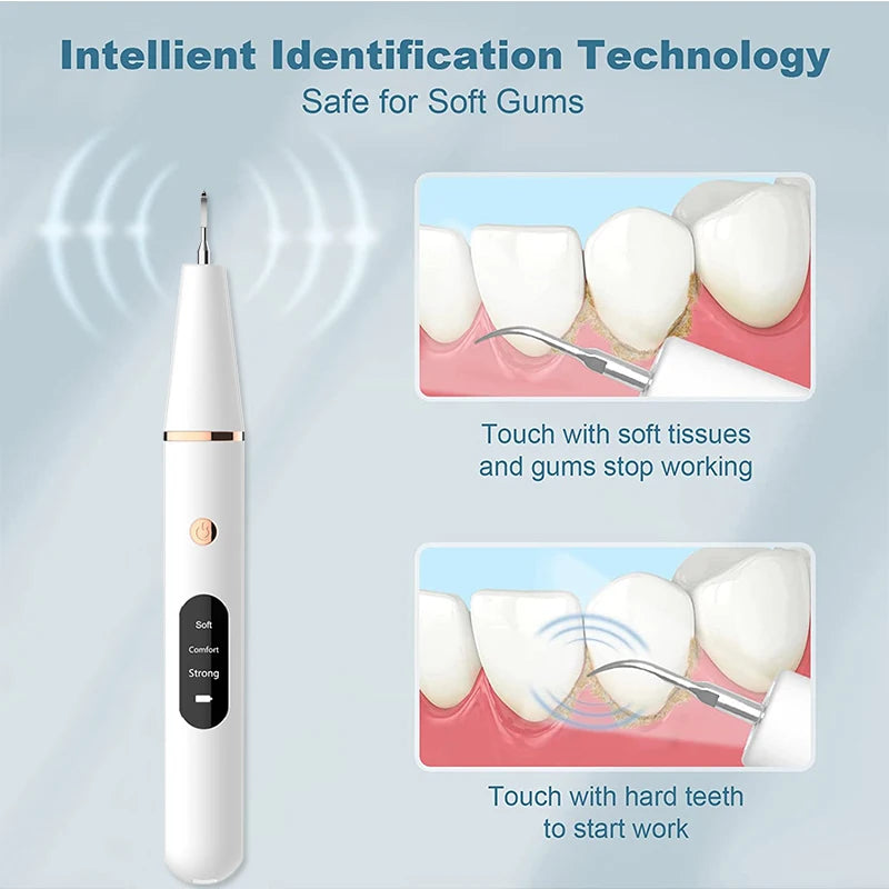 Ultrasonic Dental Calculus Scaler for Teeth Electric Tartar Calculus Remover Plaque Stains Remover Dental Stone Removal with Led