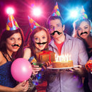 48Pcs Fake Mustache Set Self Adhesive Novelty Mustache Halloween Fancy Costume Fake Moustaches Stickers Set For Masquerade Party