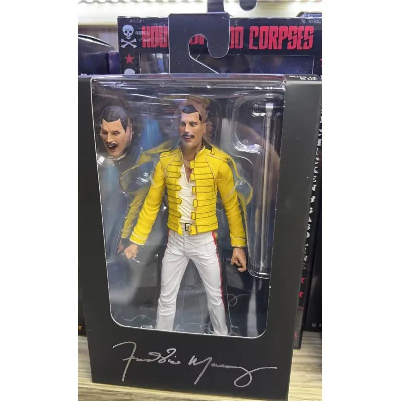 Live At Wembley Stadium Queen Freddie Mercury Action Figure Collectible Model Toy Doll Birthday Gift