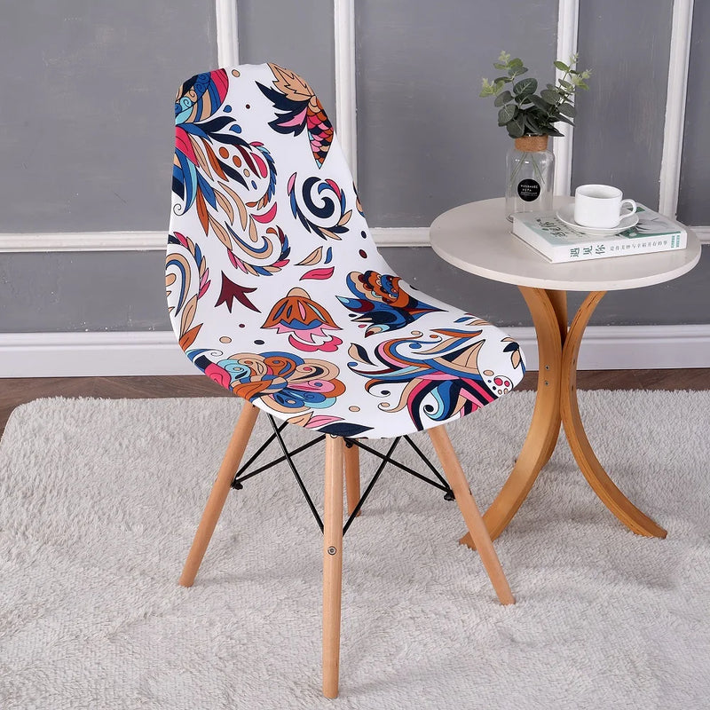 Shell Chair Cover Fashion nordic christmas cover Elastic Armless Scandinavian Chair Kitchen Bar Seat Cushion Furniture protect