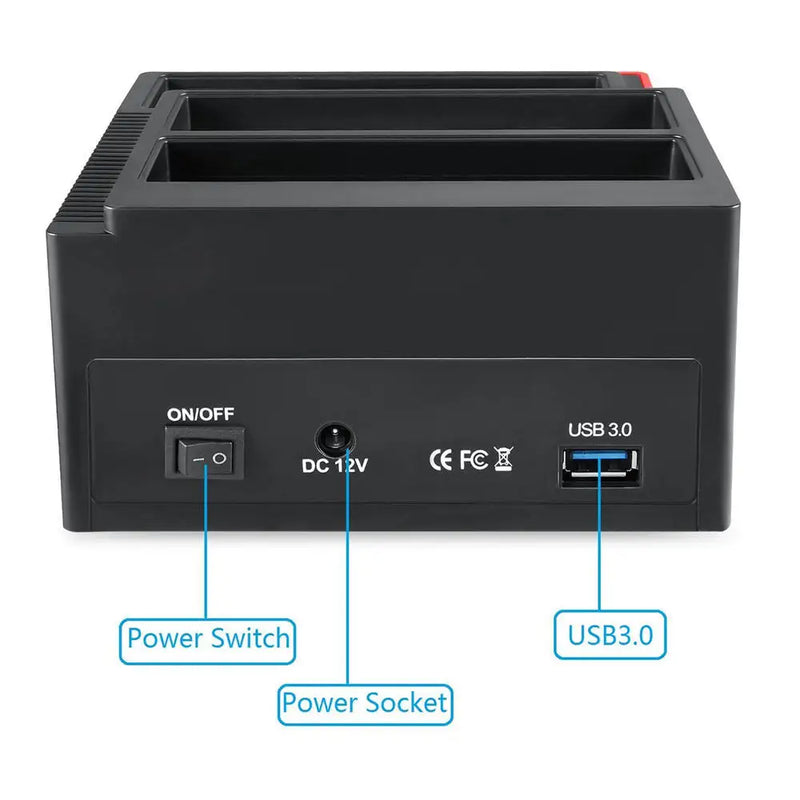 2.5/3.5" SATA IDE HDD Hard Drive Disk Docking Station External Adapter SATA to USB 3.0 Type C Hub MS/M2/XD/CF/SD/TF Card Reader