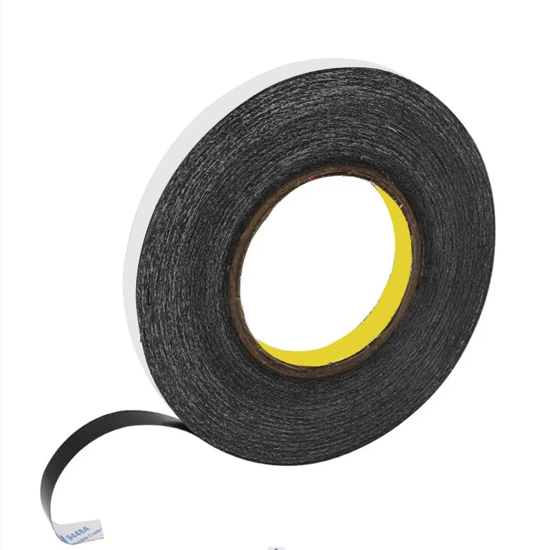 1MM 50meters Black Brand New Double-sided tape phone tape Sticker Double Side Adhesive Tape Fix For Cellphone Touch Screen LCD