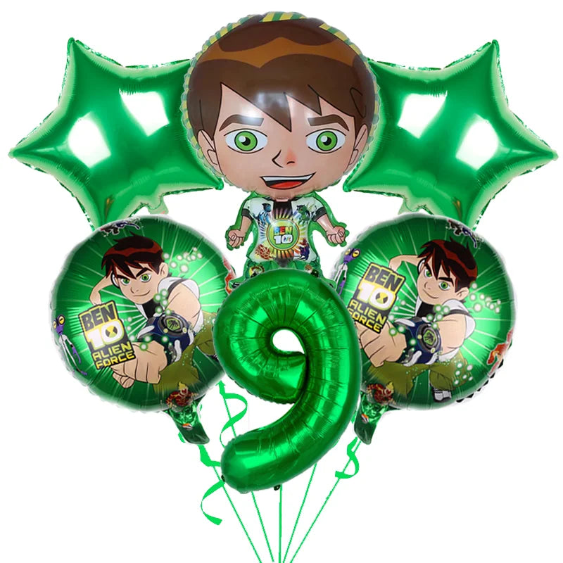 Ben-10 Party Decoration Balloon Cartoon Huge Boy Round 18 inch Balloon Birthday Party Supplies Kids Favor Baby Shower Gift