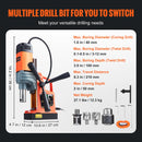 SucceBuy 1300W 1400W 2" Electric Drilling Machine Magnetic Drill Press Boring Diameter Power Drill 1-second Release Drill