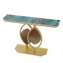 Exclusive Design Gold Leaf Console Table Entryway Accent Table Office Coffee Bar Metal Frame