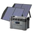 ALLPOWERS S2000 Pro Outdoor Generator 2400W MPPT Portable Power Station with 4X100W  Folable Solar Panels for RV Camping, Home