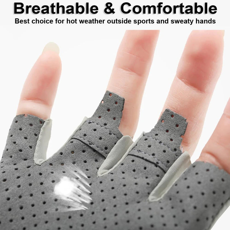 Premium Fishing Gloves - UV Protection, Breathable Mesh & Non-Slip Grip for All-Day Comfort，for Cycling,Hiking,Camping