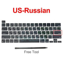 New Laptop A2338 Keycap Keys key Cap Keyboard Russian RU US UK French Spain Germany Italy For Macbook Pro Retina 13" M1 M2