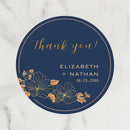 Customized wedding thank-you circular stickers, suitable for occasions such as weddings, birthdays, baptisms, and anniversaries.