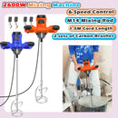 Handheld Paint Concrete Mixer Machine Paddle Mixer Adjustable 6 Speed Stirrer Electric Mix Stirring Tool M14 Mixing Rod 2600W