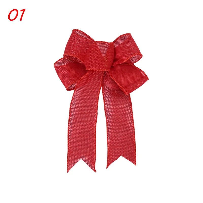 New Red Christmas Ribbon Bows Hanging Decorations Large Bowknot Gift Christmas Tree Ornaments Xmas Party Decor New Year