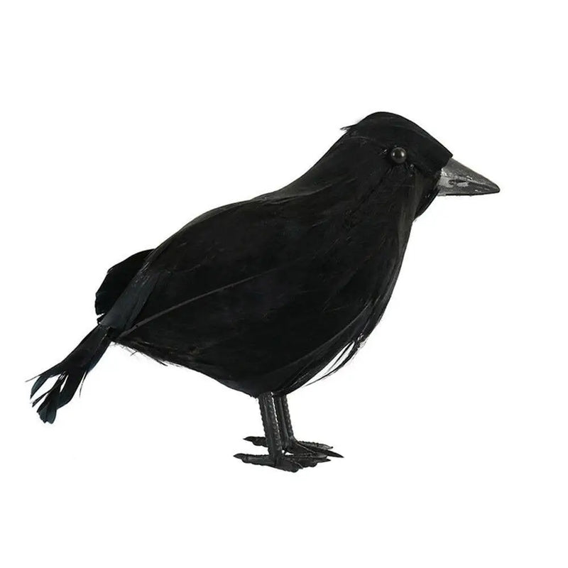 Simulation Black Crow Raven Bird Repellent Pest Control Halloween Artificial Crow Raven Prop Horror Scary Garden Decorations