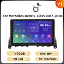 Podofo 2Din 9 ''Car Radio For Mercedes-Benz C-Class W204 S204 2007-2010 Multimedia Player GPS Carplay Android Car DSP BT RDS