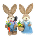 Easter Bunny Rabbit Straw Figures Decoration 35cm Easter Straw Easter Rabbit Bunny Figurine Home Garden Wedding Ornament