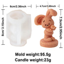 Multi Style Easter Rabbit Candle Silicone Moulds 3D Animal Crafts Resin Gypsum Soap Mold DIY Ice Block Baking Tool Home Gift