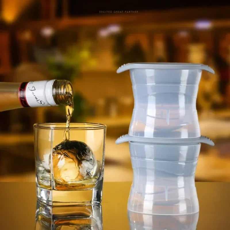 1/2PC Big Size Ice Ball Mold Round Cube Maker Silicone Ice Mold Whiskey Ice Tray