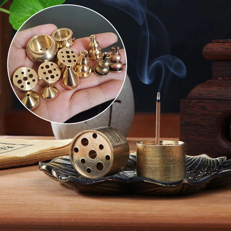 Mine-hole Incense Holder Incense Plate Incense Stick Teahouse Zen Buddhist Supplies Brass Incense Burner Gourd Water Drop Shape