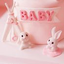 Easter Bunny Cake Topper Rabbit Animal Mushroom Ornaments Cake Decoration Party Birthday Dessert Decor Baby Shower Baking Gifts
