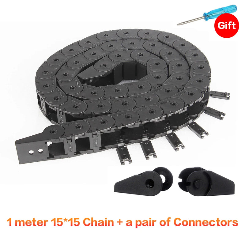 10*11mm Mini Energy Chain Nylon Drag Chain CNC 3D Printer Tank Chain 1m Long Nylon Cable For Automation Equipment 57 Links