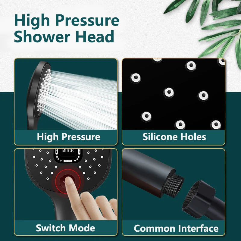 XIAOMI MIJIA High Pressure Shower Head Bathroom Rainfall SKIN SPA 3 Mode Water Saving Shower Faucet Nozzle Bathroom Accessories