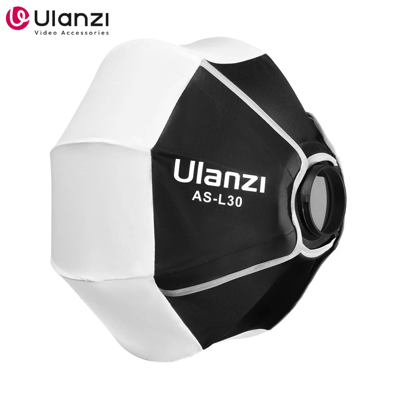 Ulanzi AS-L30 30cm Lantern Softbox with Mini Bowens Mount Quick Release Ball Diffuser Light Modifier for Ulanzi LT028 LT005 COB