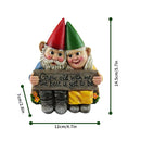 Cute Creative Naughty Gnome Dwarf Garden Decor Statue Old Man Fairy Ornament Easter Dumbbell Weightlifting Gnome Sculpture