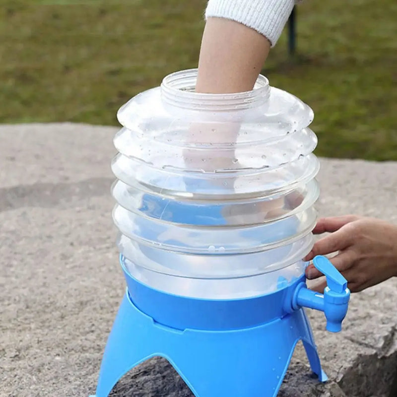 3.5L Water Dispenser Drink With Beverage Jug Fridge Container Collapsible Camping Pitcher Portable