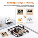 AlgoLaser Desktop Laser Engraver Y-axis Rotary Roller Engraving Cutting Cutter Machine Wood Metal Acrylic Woodworking 390x410mm