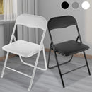 1pc Folding chair Dining Room Chair Office Household Backrest Chairs PU Leather backrest chair Portable Outdoor Chair Camping
