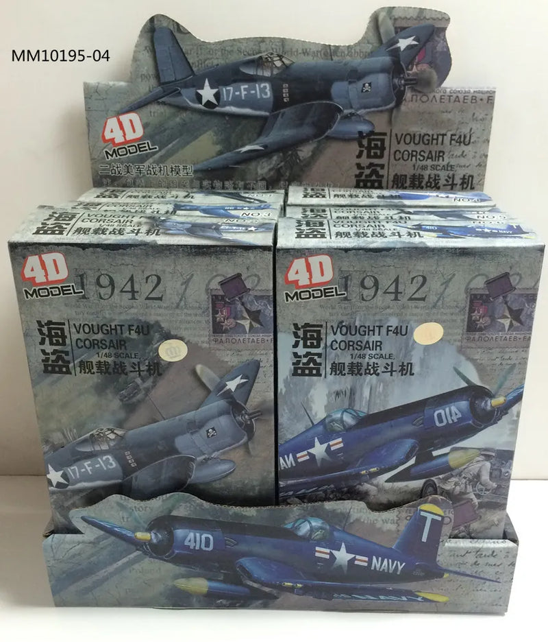 6pcs/set World War II the United States F4U Pirate Carrier Fighter 4D Assembly 1/48 Military Aircraft Model Toy