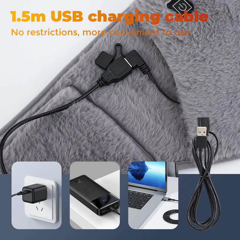 Cold-Proof Uterus Warming Belt Electric Heated Waist Warmer Cold Protection Artifact Graphene Heating USB Charging Hand Warming