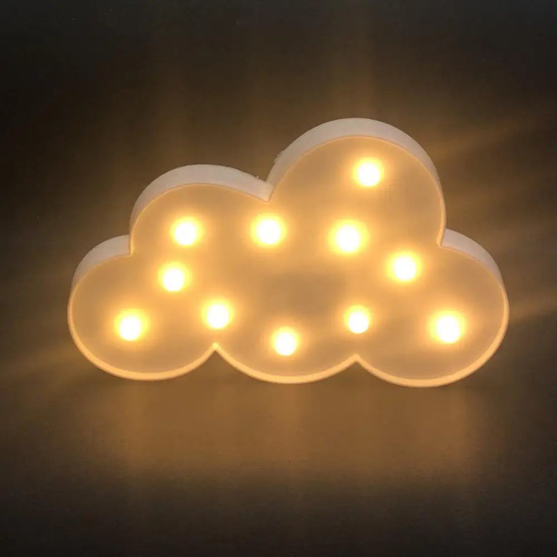 Kids Room Decor Cloud Star Moon LED Night Light Baby Children Bedroom Rainbow Cloud Christmas Night Light Wedding Decoration