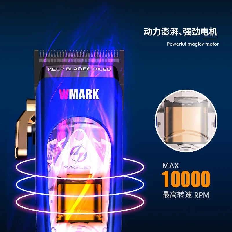 WMARK NG-9004 10000RPM G27 9500RPM Professional Hair Clipper High Quality Salon Electric Hair Trimmer for Man Barber Shop 2PCSet