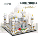 Creative MOC City Building Blocks Taj Mahal World Famous Architecture Micro Model India  Mini Bricks Educational Toys for kids