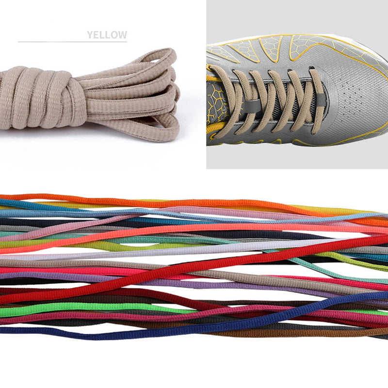 1 pairs Oval Running Trainer Laces, Basketball Sneaker Shoe Laces, Athletic Running Shoestring or Sport Shoes Laces for Trainers