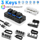 MK321 Progammable Macro Mini Customized Keyboard 3 Mode Mechanical Keyboard Bluetooth Wireless Gaming Keypad for Game Multimedia