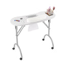 Folding Manicure Table Manicure Table with Suction 90 x 40 x 72.5 cm with Drawer Portable Nail Table Nail Care