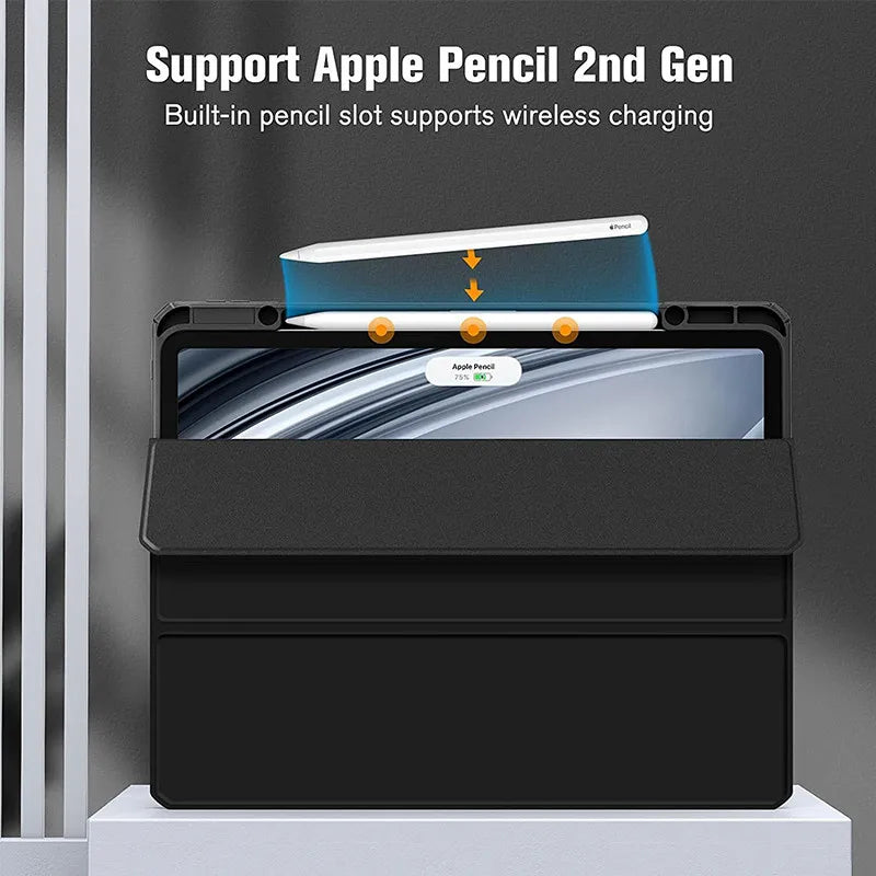 For iPad Pro 11 12.9 Case 2022 2021 2020  Tabet Cover for iPad Pro 11 Air 4 5 10.9 10 10th Generatuon Mini 6 Pencil Holder Cases