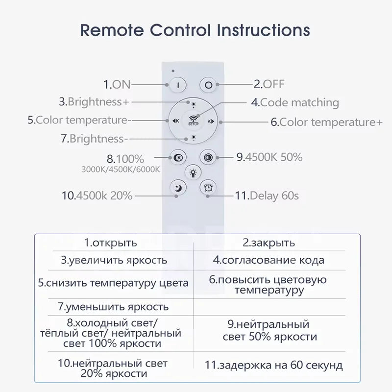 MARPOU LED Ceiling Light 80W 50W Modern Dimmable Smart Lamp With Remote Control Ceiling Lamp For Living Room Bathroom Kitchen