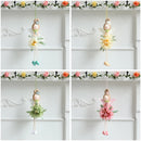2024 Easter Flower Angel Wings Girls Window Sitting Fairy Tree Hanging Figurine For Woman Gift Home Wedding Birthday Party Decor