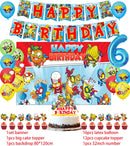 Superzings Birthday Party Supplies Balloon Banner Backdrop Tableware Cake Topper Party Decoration Baby Shower