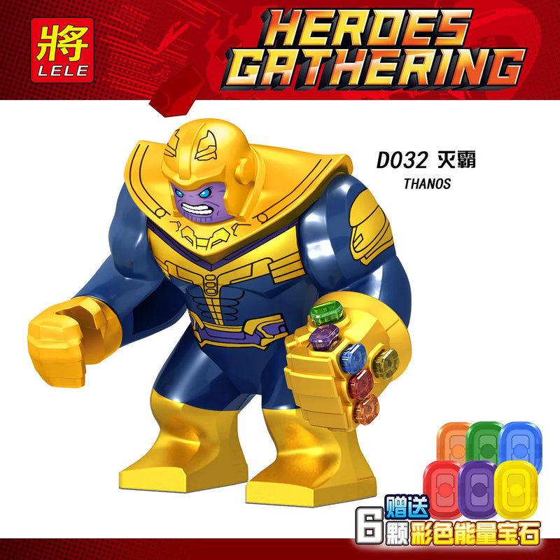 Marvel Legendary Superhero Full Series Thanos Doll Blocks, Anime Character Model Assembly Blocks, Children's Toy Gifts